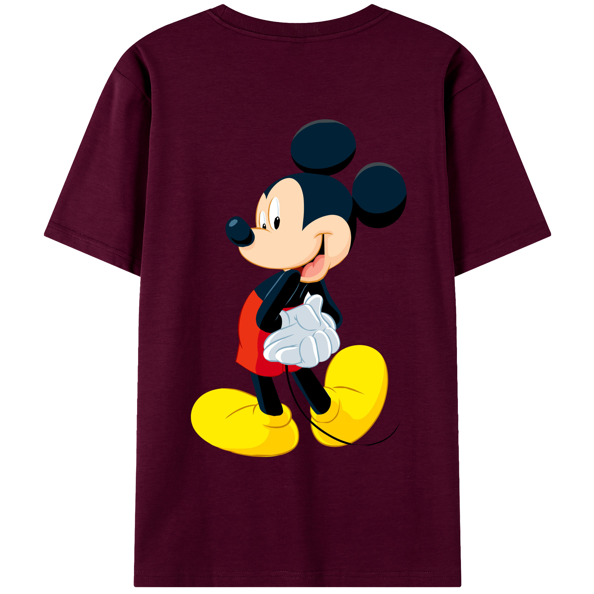 （画像用） ミッキーマウス Mickey Mouse レディース半袖Tシャツ(バックプリント)